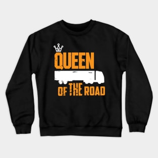 Queen of the road (white) Crewneck Sweatshirt